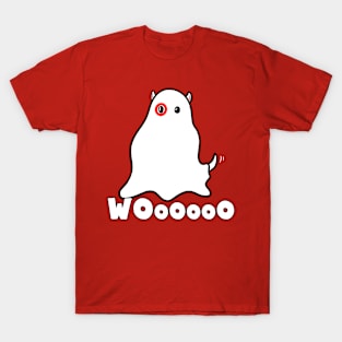 Essential Dog in Ghost Costume WoooOoo T-Shirt